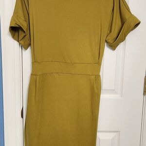 BNWOT So soft moss colored knit dress with multi-wear tie perfect for fall